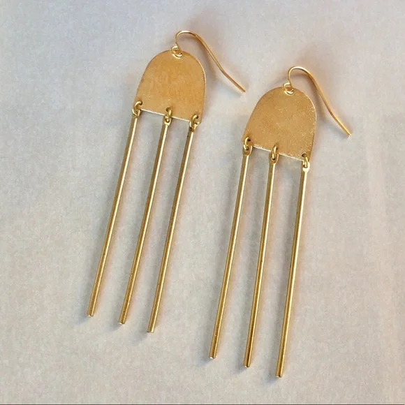 NEW Gold Finished Earrings - Picture 2 of 6